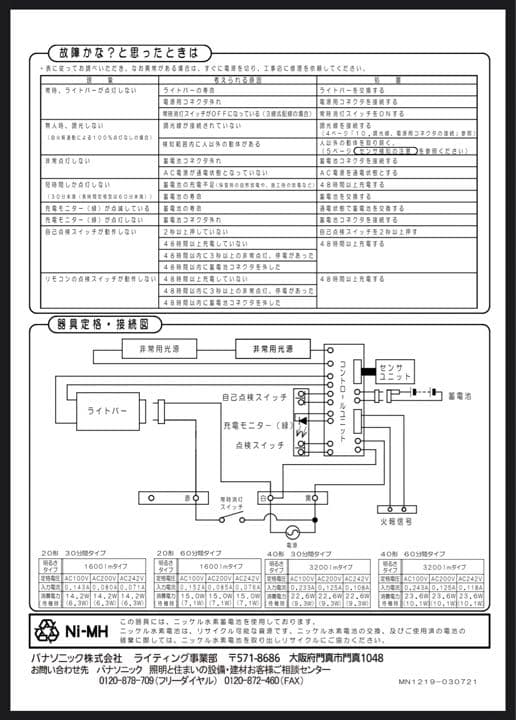 ❗️割引中❗️【Panasonic】本体＋ライトバー 非常用照明器具・センサ付