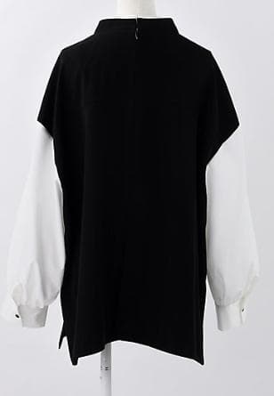 【ENFOLD】OFF-NECK LAYERED PULLOVER