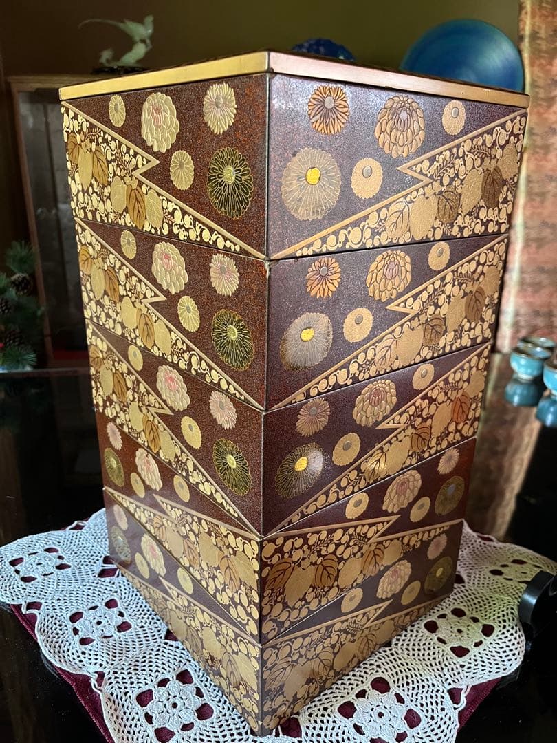 重箱 江戸後期 和骨董 自宅蔵出し 漆塗り漆器工芸品