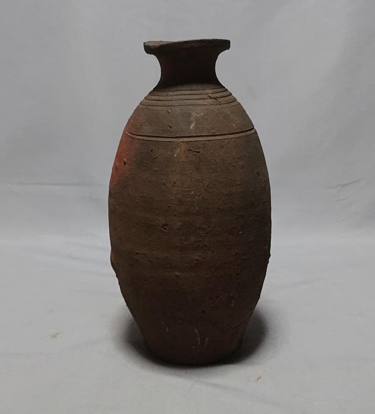 コレクター収集品　琉球　古陶壺屋焼　焼締徳利　「鬼の腕」　19世紀　江戸末期