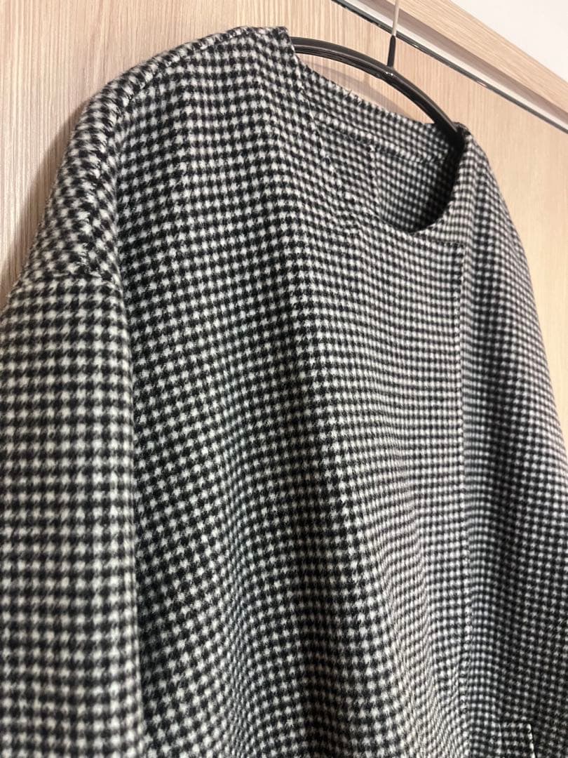 SLOBE イエナ HAMILTONダブルフェイスショートコート チェック柄