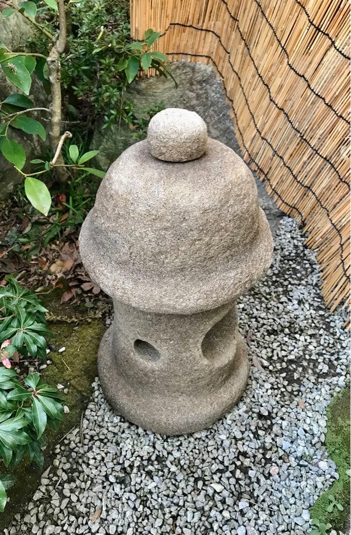 【天然自然石・石灯篭・露地庭灯篭・坪庭灯篭】庭石オブジェ置物ガーデニング造園坪庭