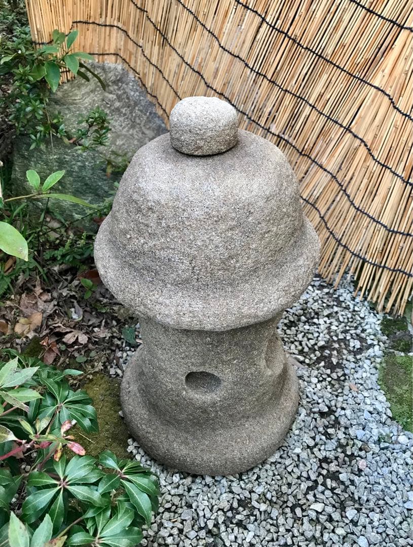 【天然自然石・石灯篭・露地庭灯篭・坪庭灯篭】庭石オブジェ置物ガーデニング造園坪庭