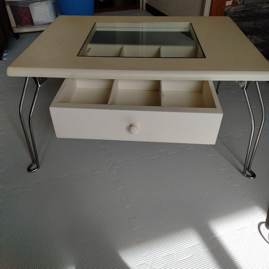 引き出し付き折りたたみ式 テーブル