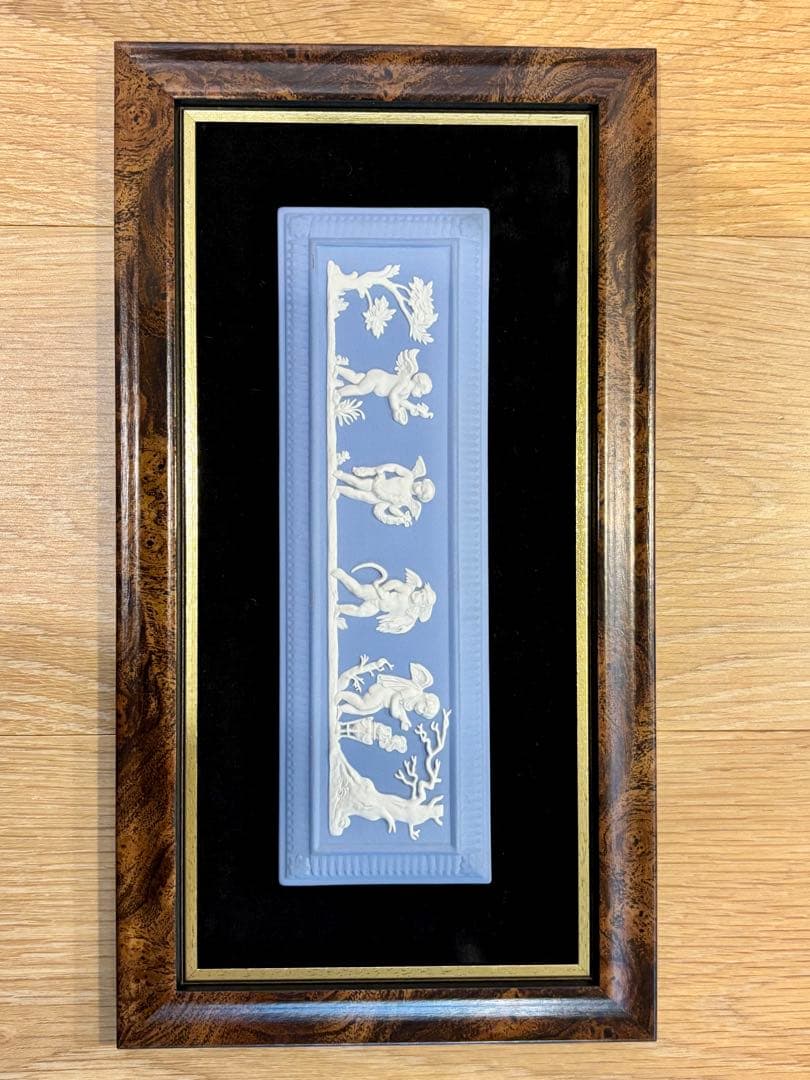  ジャスパー陶板　壁掛　天使の四季