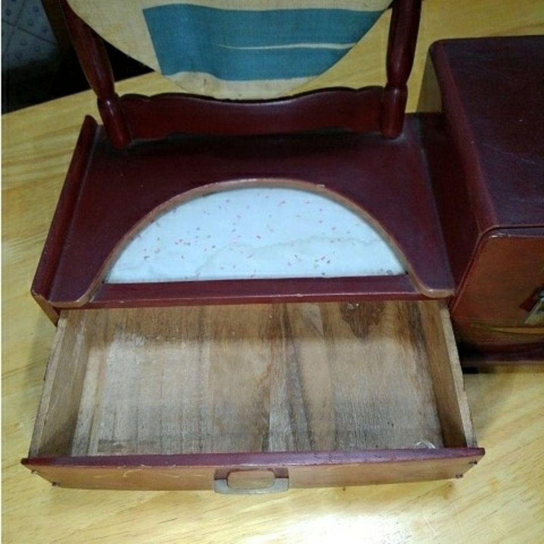 レトロ商品 和風化粧台 鏡付き
