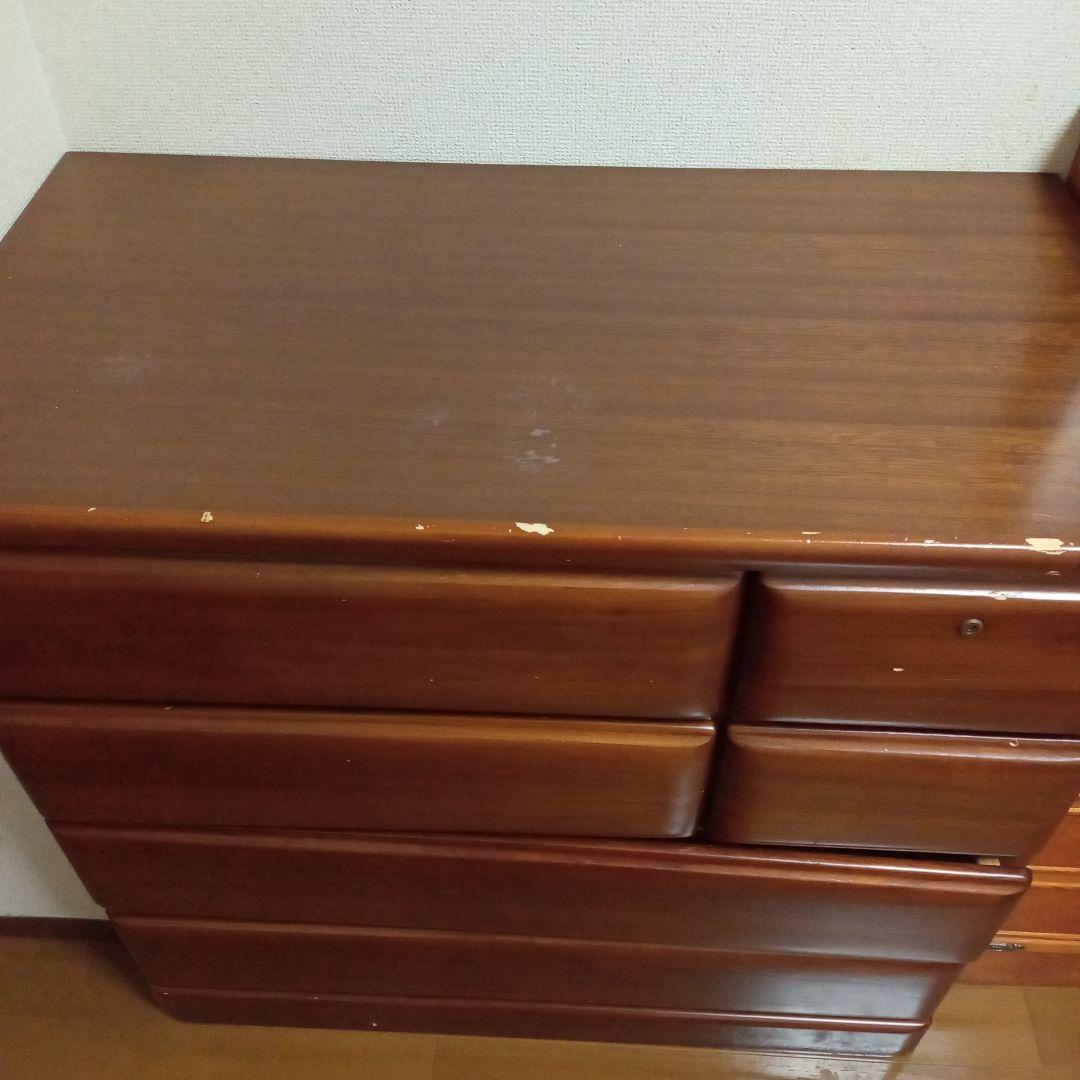 木製ブラウンタンス 5引き出し