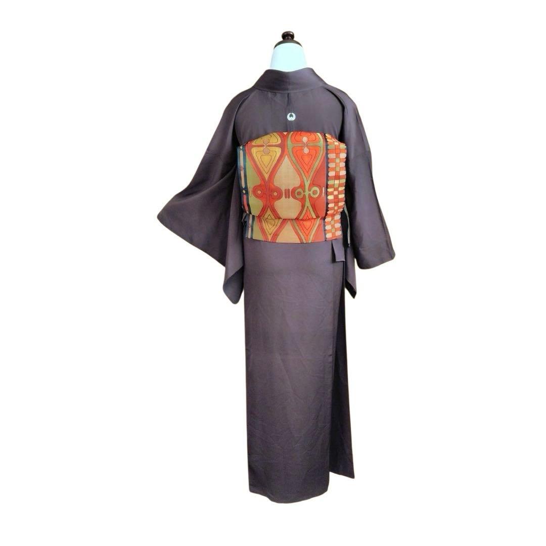 ま*り様 未使用近い　美品　袷　正絹　紋付き　色無地　フルセット　超ゆったり　裄