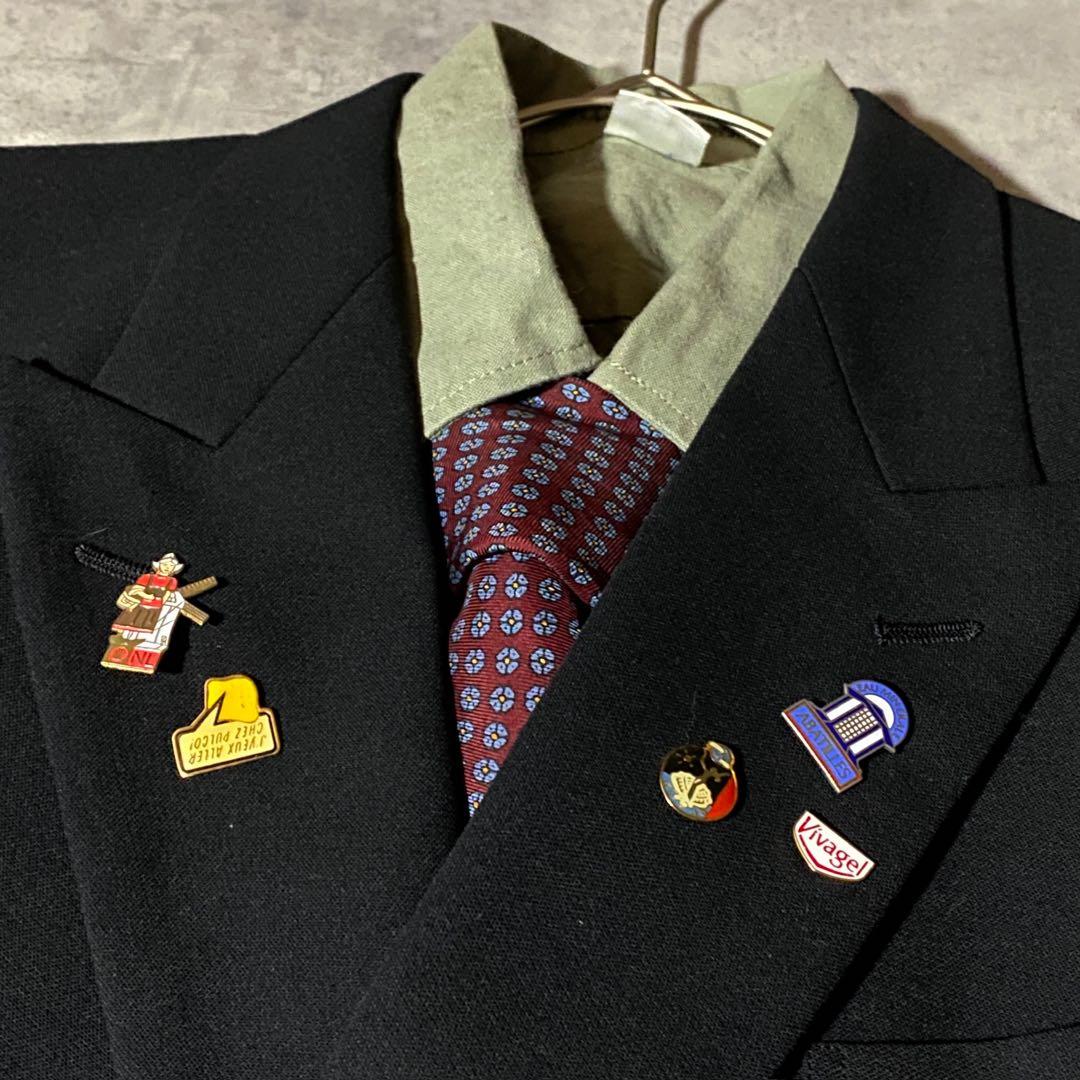 90s vintage レトロセットアップ スーツ ピンズ No.227成人式