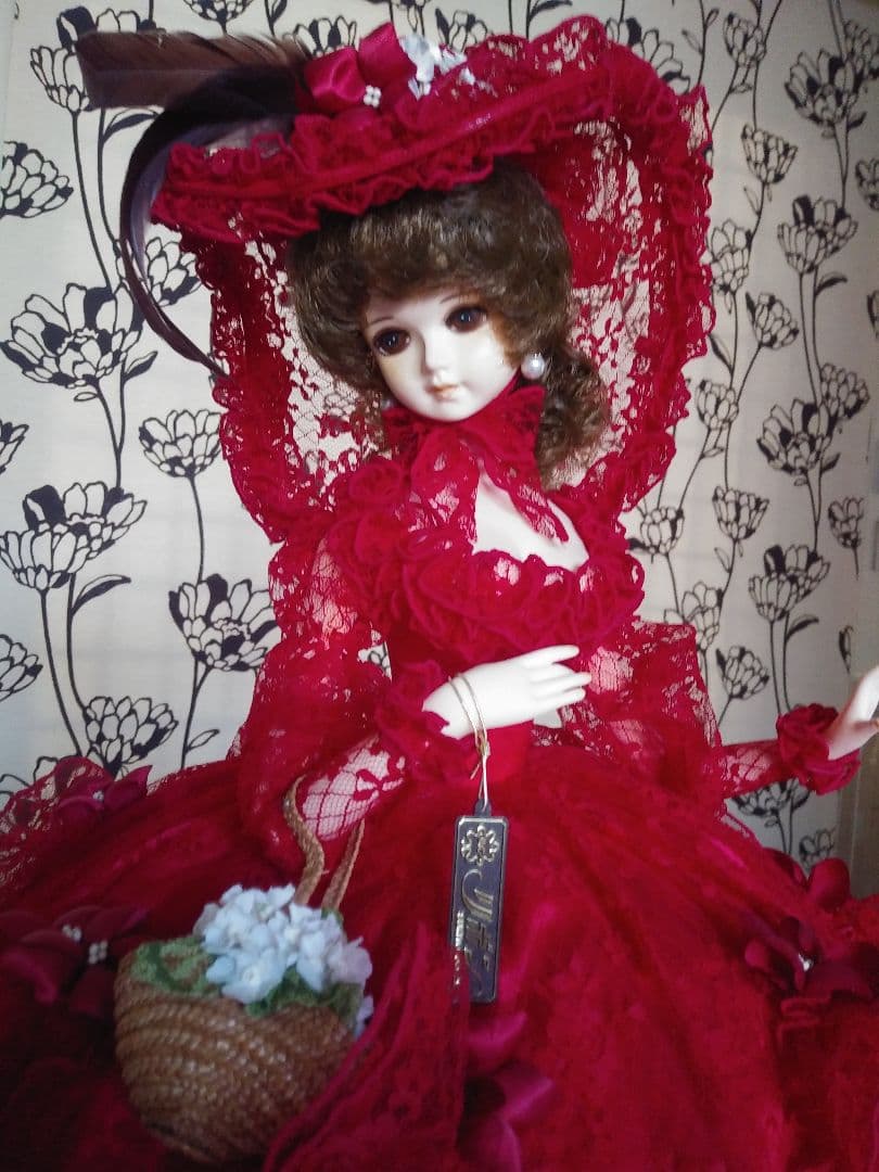 [美品]　リボン　スキヨドール　フランス人形