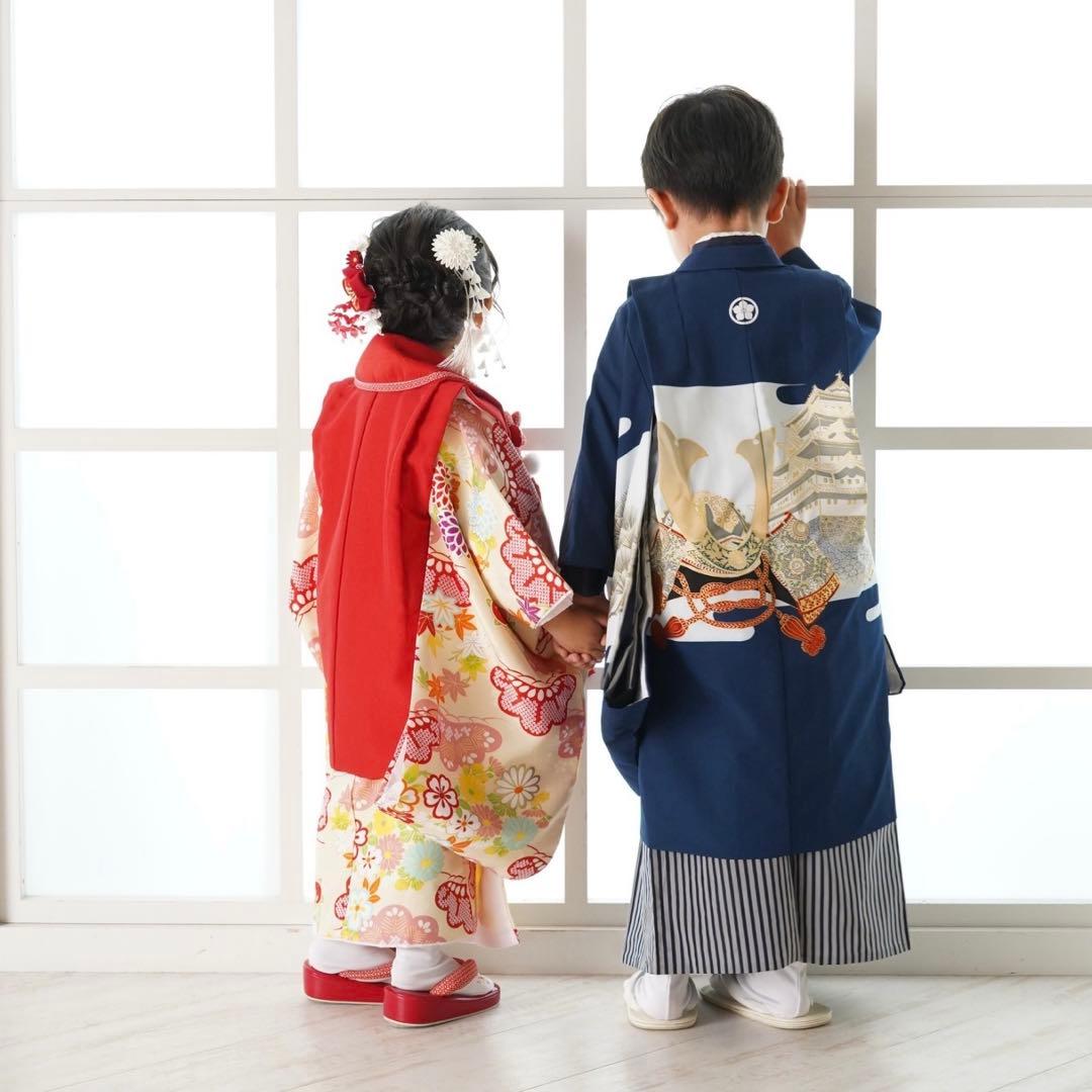 七五三　5歳　男の子　ネイビー
