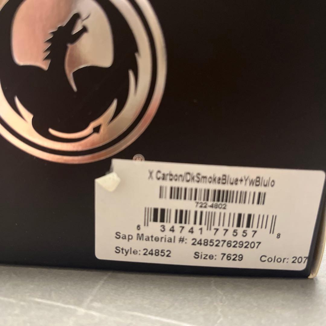 ガク DRAGON X Carbon ゴーグル ダークスモークブルー