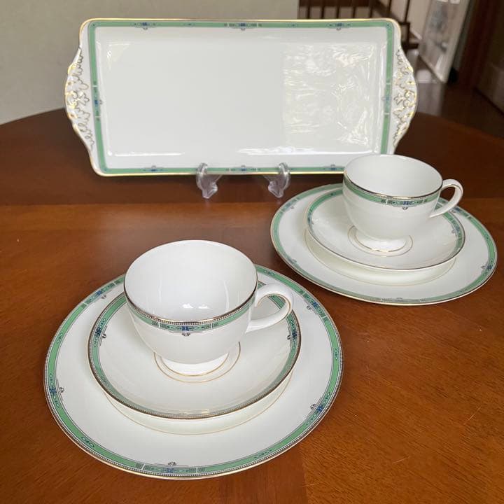 【美品】ウェッジウッド★ジェイド★Tea for two