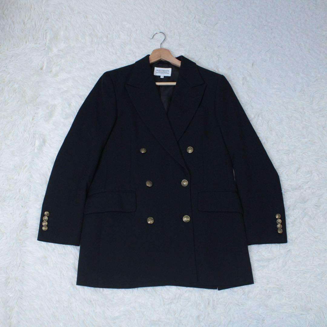 BEAUTY&YOUTH TRADITIONAL ダブルジャケット 36 S 紺
