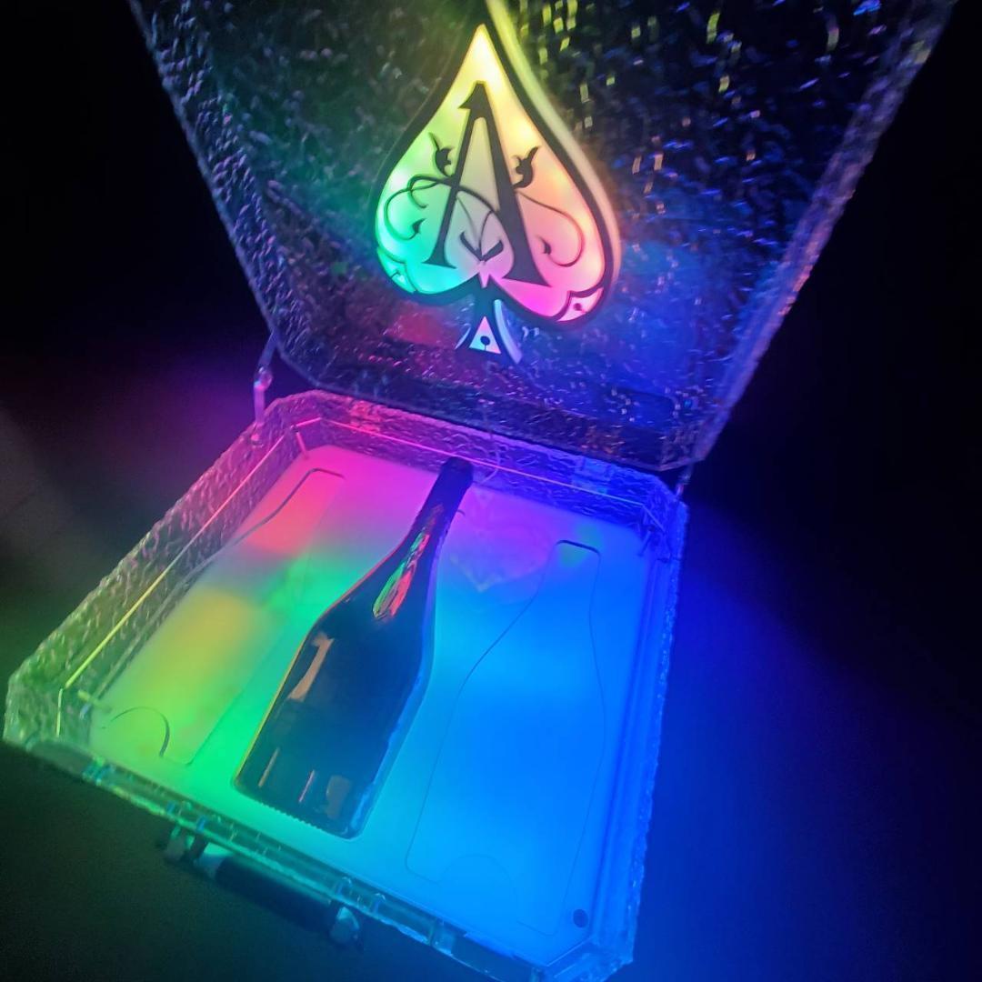 アルマンド ディスプレイ LED アタッシュ ケース ライト シャンパン