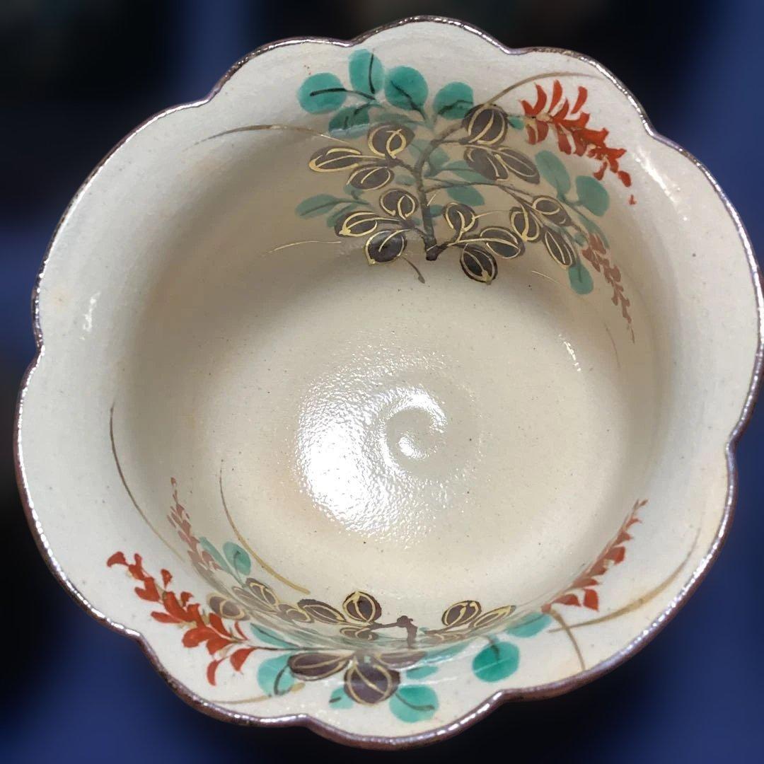 排水溝　京焼乾山写秋草向付10客　新品未使用