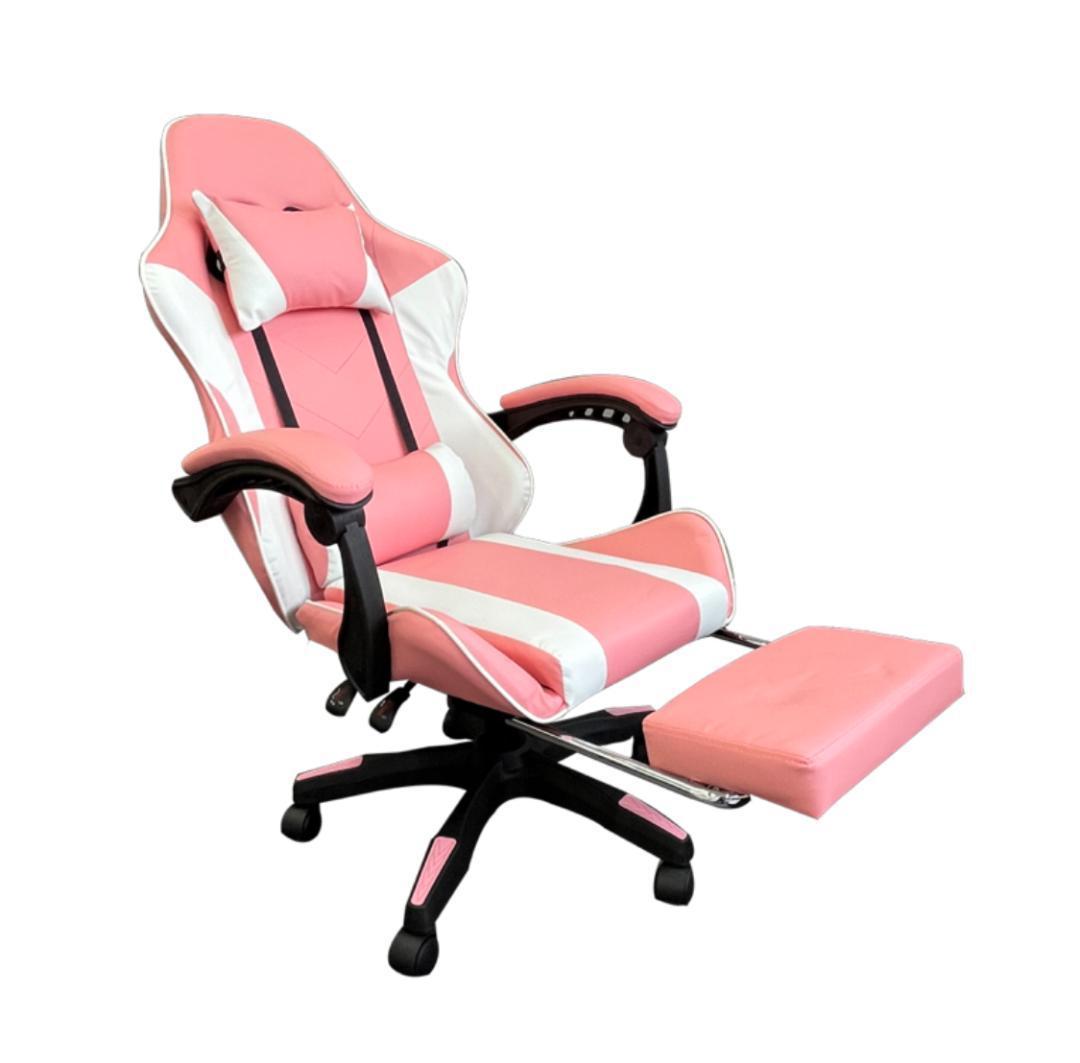 新品 未使用 人気 ゲーミングチェア フットレスト ピンク 動画配信 事務椅子