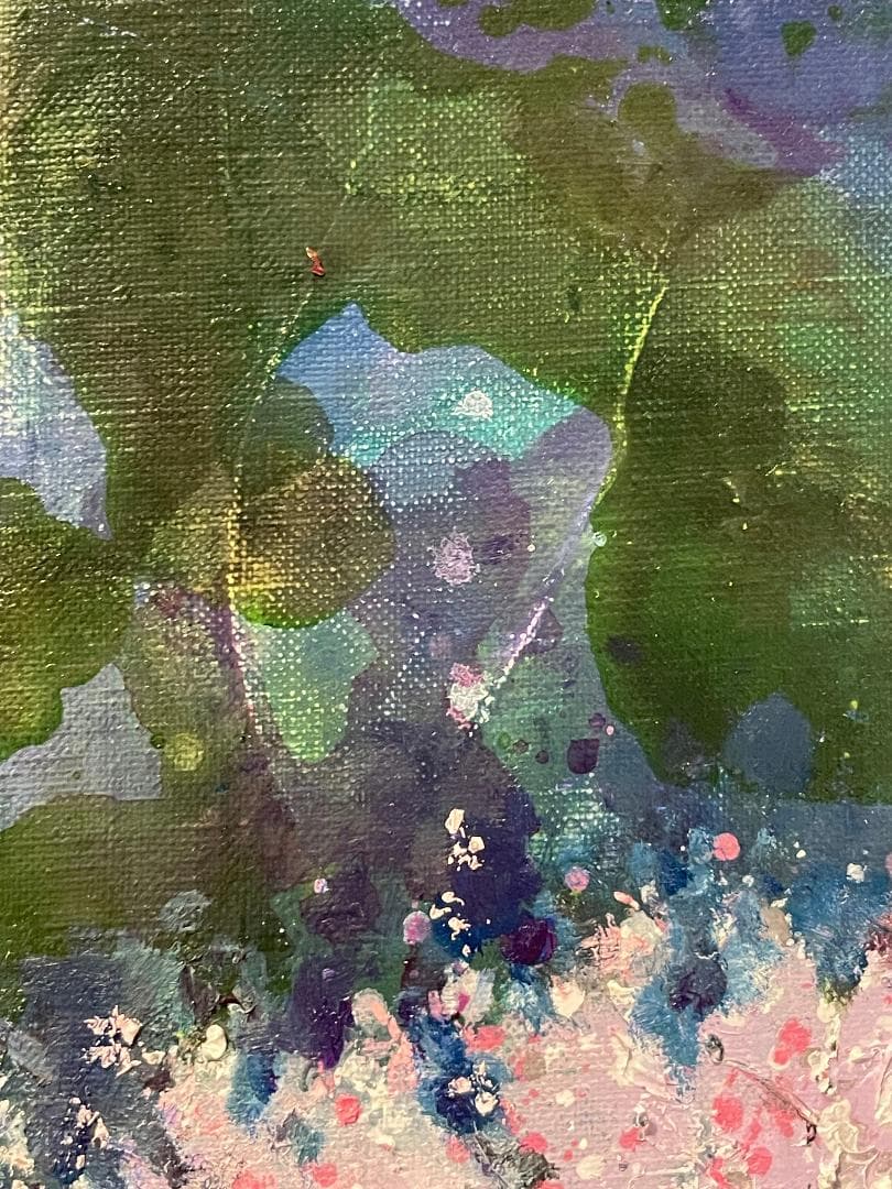 「真作」作者不明　風景画　油彩画　額装　サイン有り　F6号