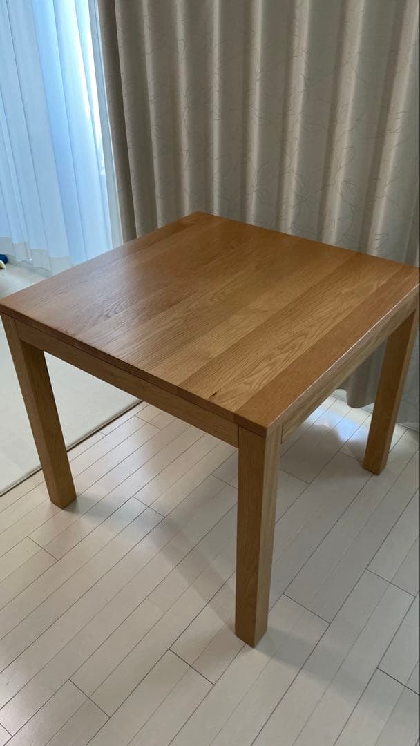 1/3 無印良品 オーク材 ダイニングテーブルのみ　80cm
