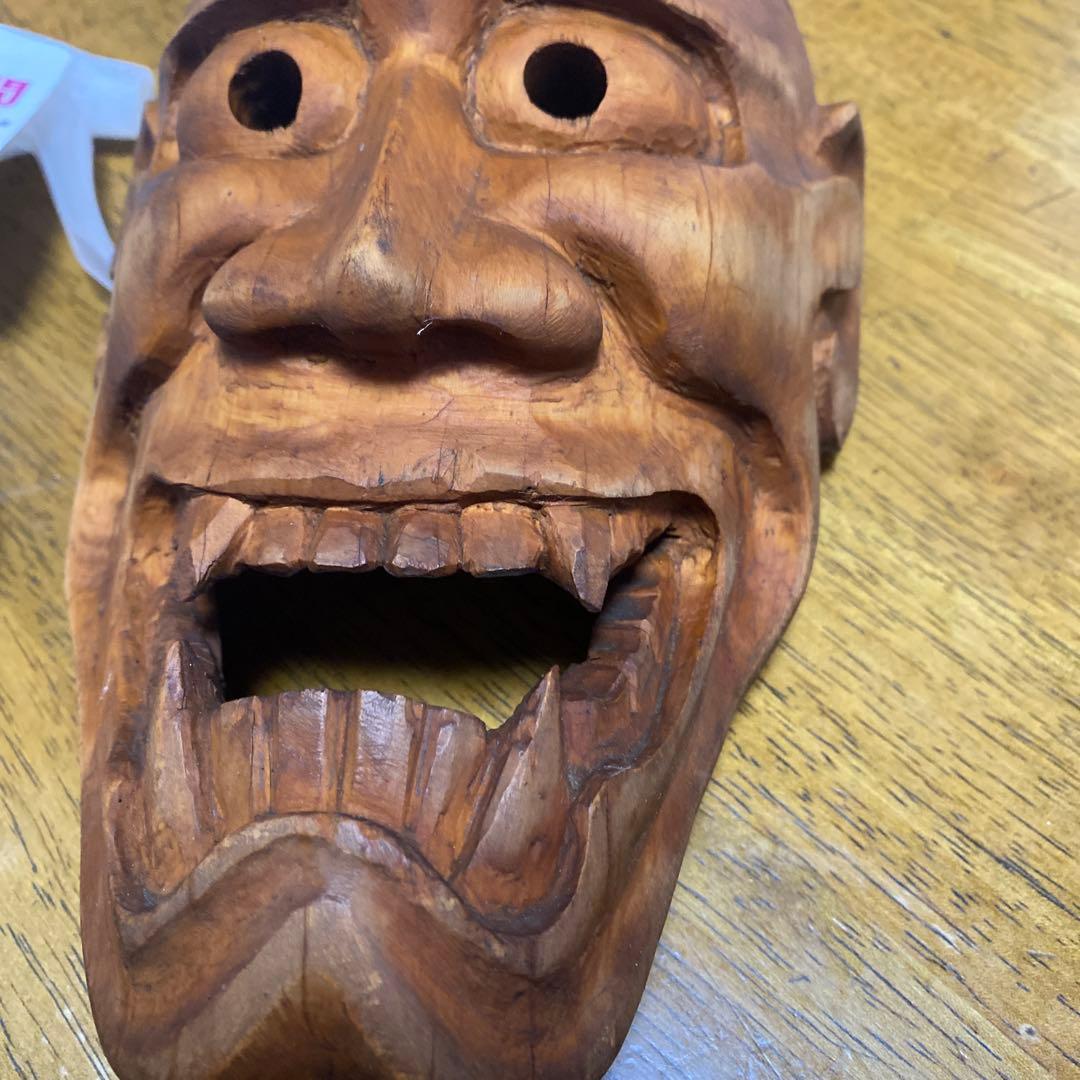 木彫般若お面
