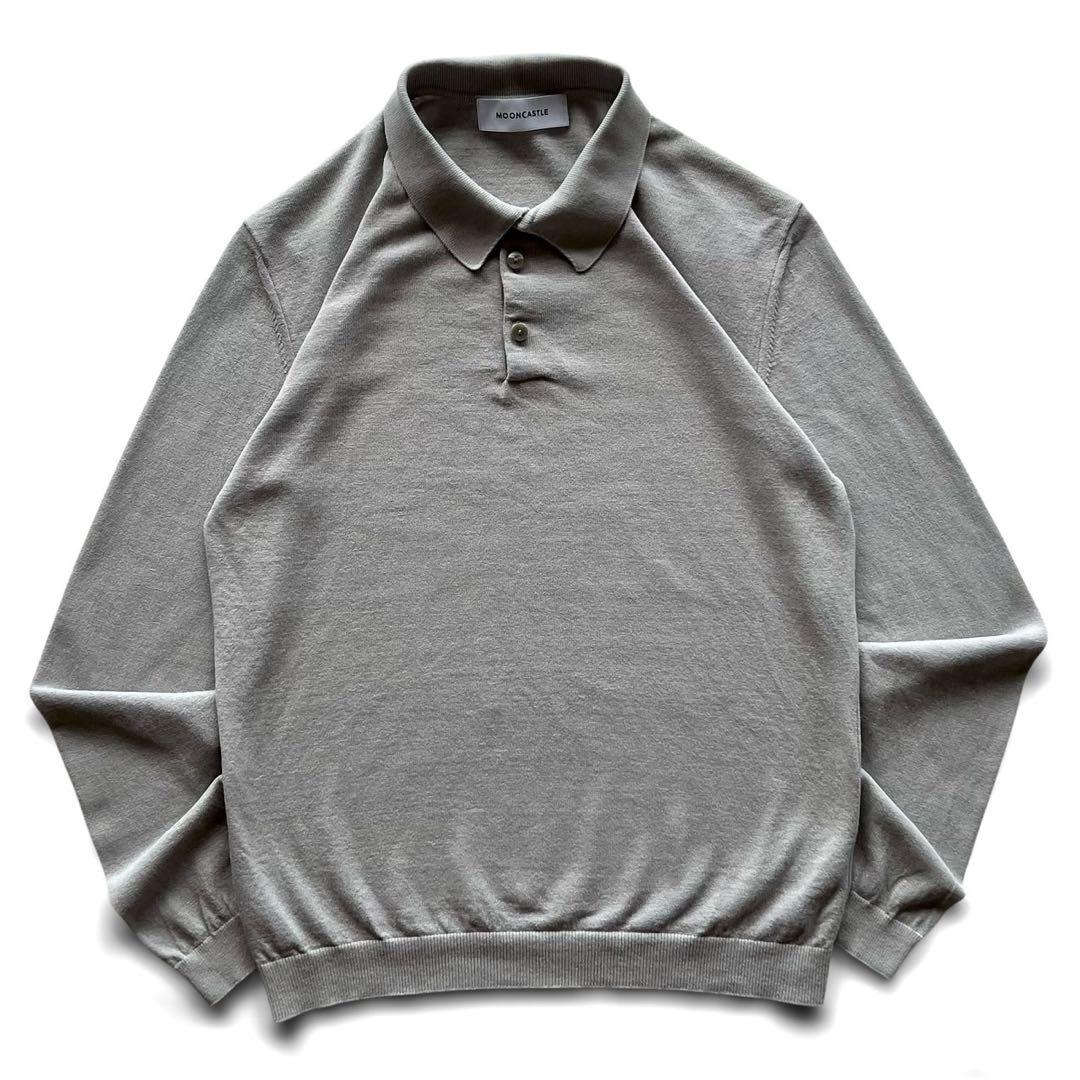 【美品】MOONCASTLE/アイスコットンLSニットポロ/ 2枚セット