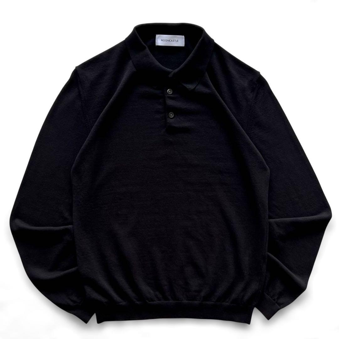 【美品】MOONCASTLE/アイスコットンLSニットポロ/ 2枚セット