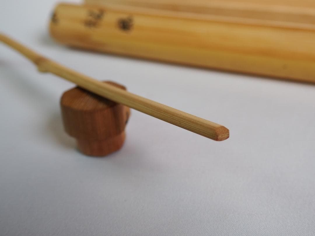 裏千家 井口海仙造『竹茶杓』銘：松風（共箱）