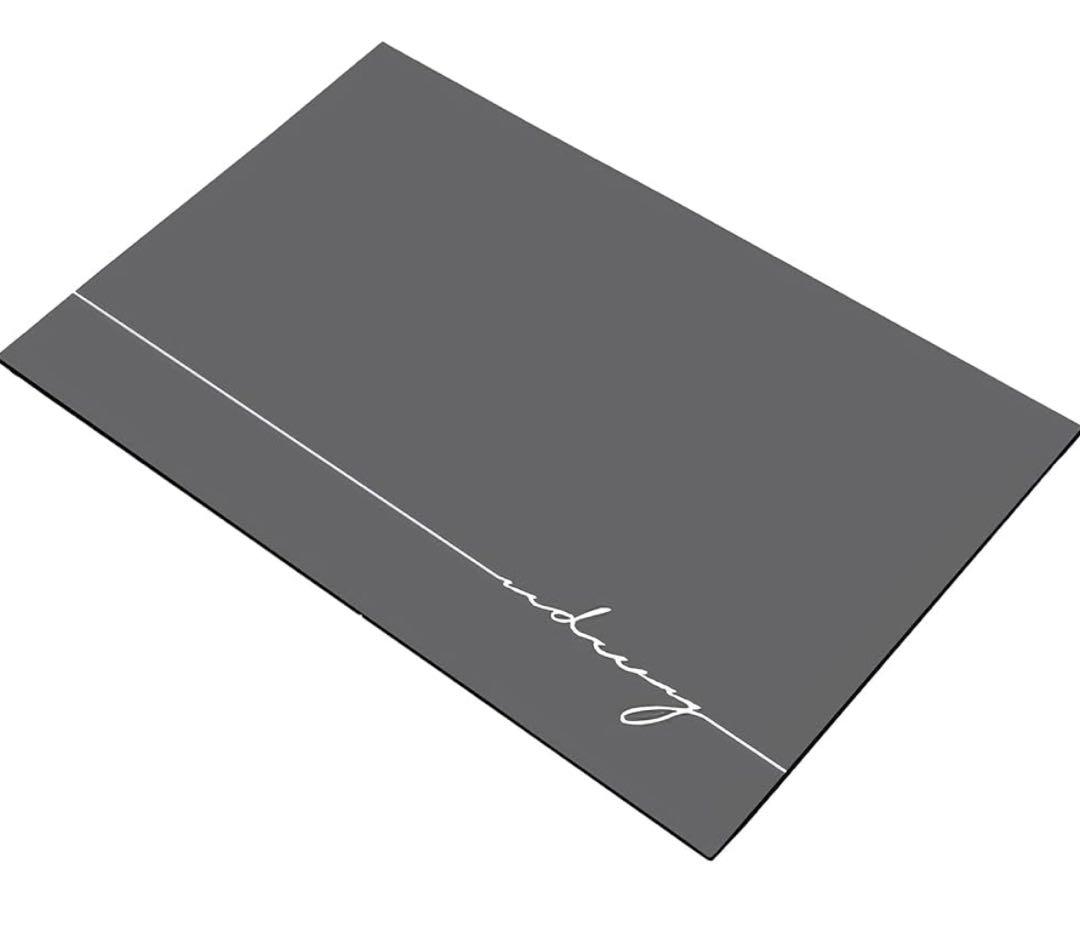 グレーのシンプルなバスマット サイズ60×40