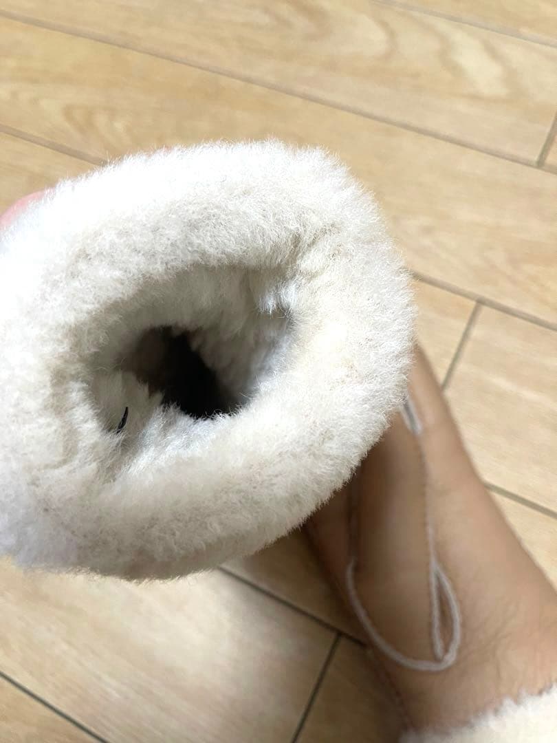 UGG アグ 手袋 カフグローブ シープスキン　ベージュ　ファー　ベージュ　S