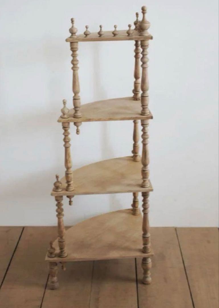 木製コーナーラック 4段 ナチュラル