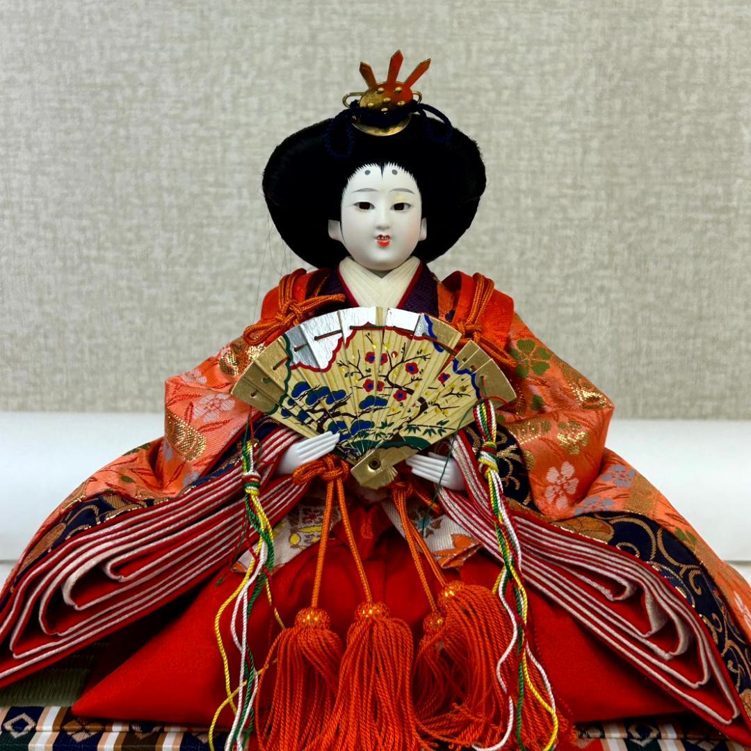久月　雛人形　親王飾り　屛風・台座・畳付き