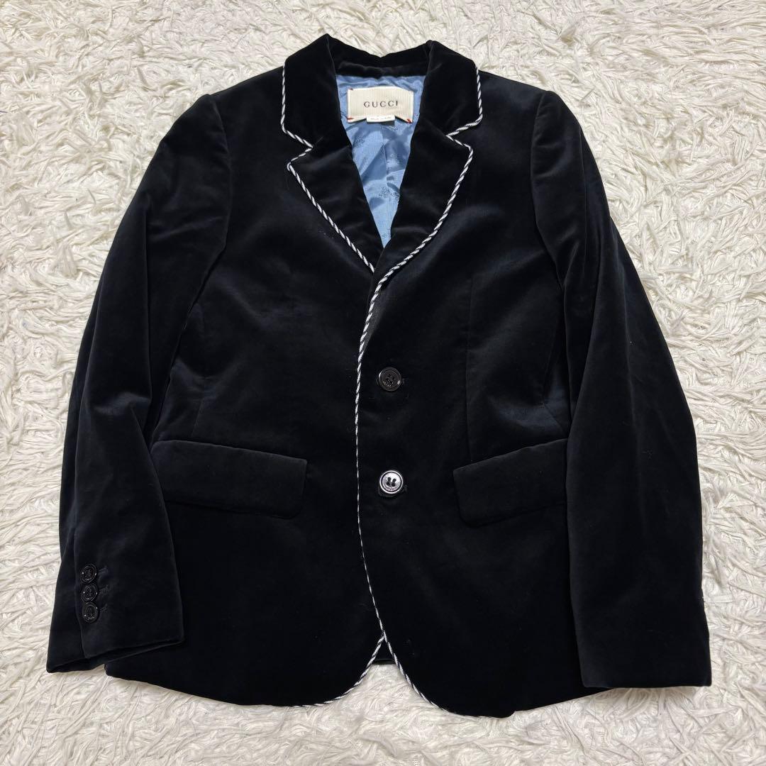 希少 現行 GUCCI ベロア セットアップ スーツ フォーマル ブラック 6