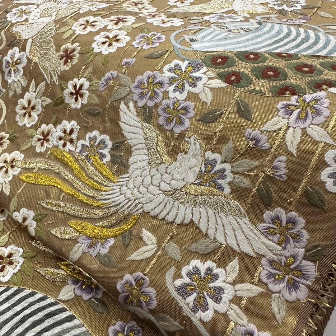 新品 正絹 袋帯 豪華 刺繍 蘇州 汕頭 相良 手織 引箔 未仕立品 4706