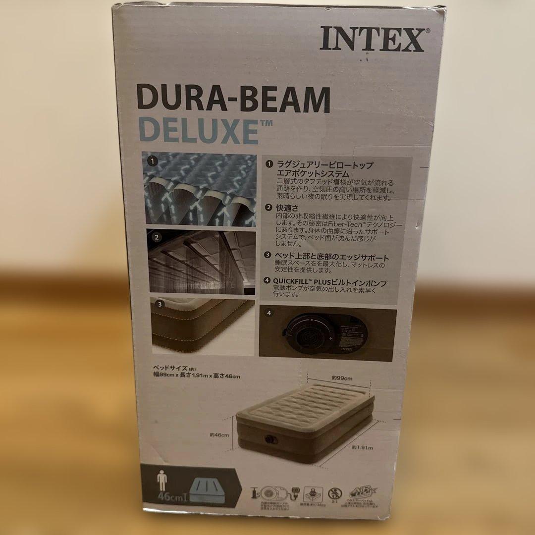 INTEX DURA-BEAM DELUXE エアーベッド シングル