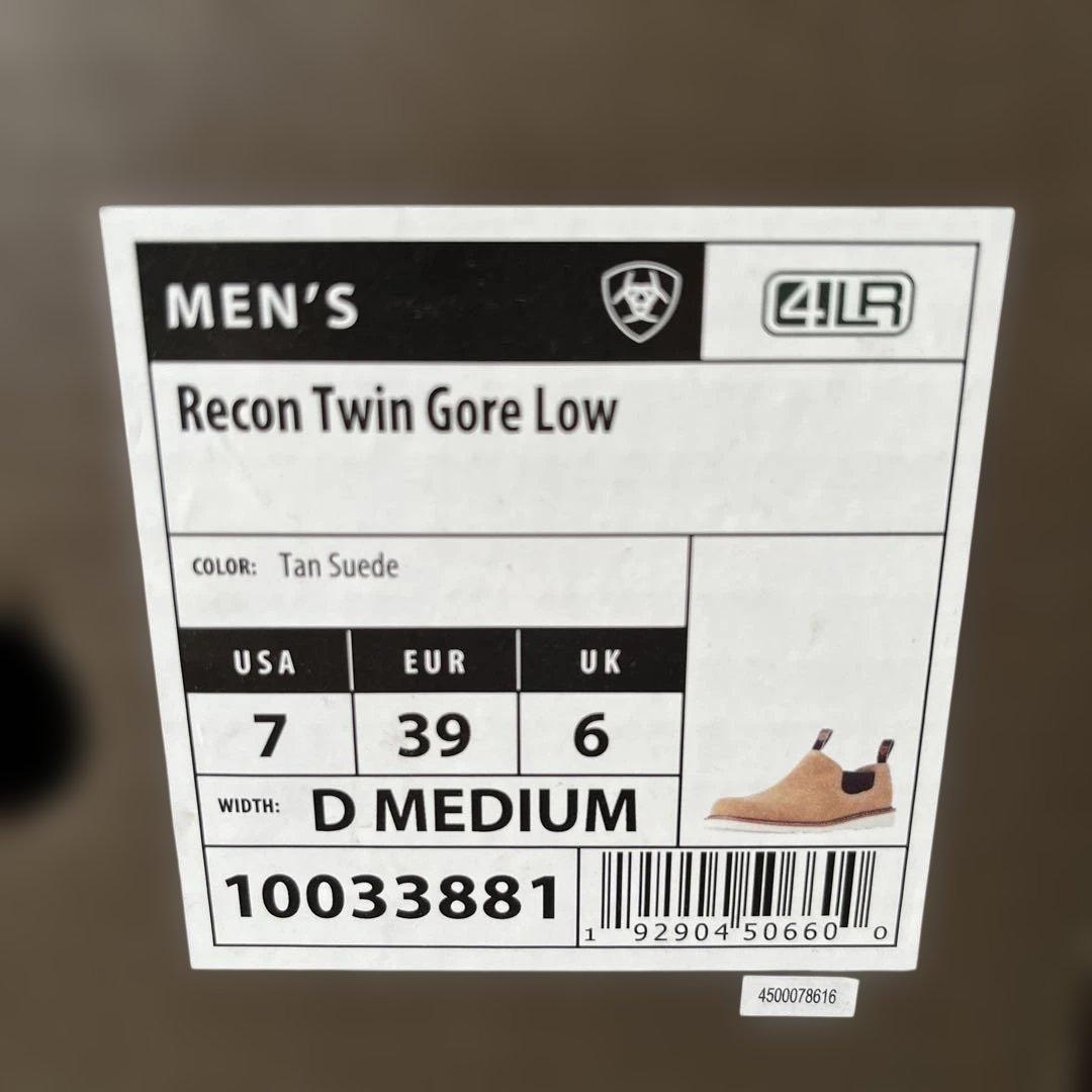 ARIAT RECON TWIN GORE LOW US7 サイドゴア