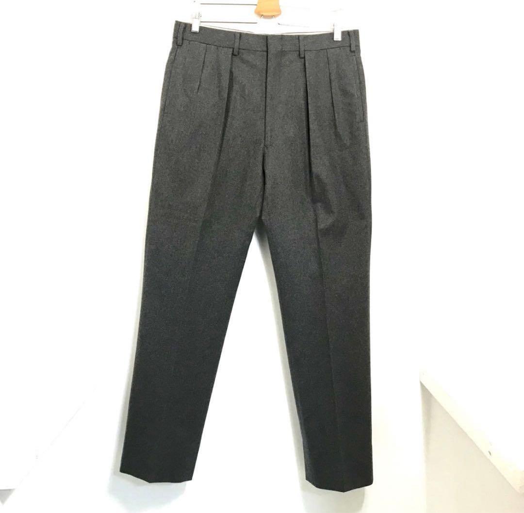 90's ラルフローレン　セットアップ　フランネル　グレー　スーツ