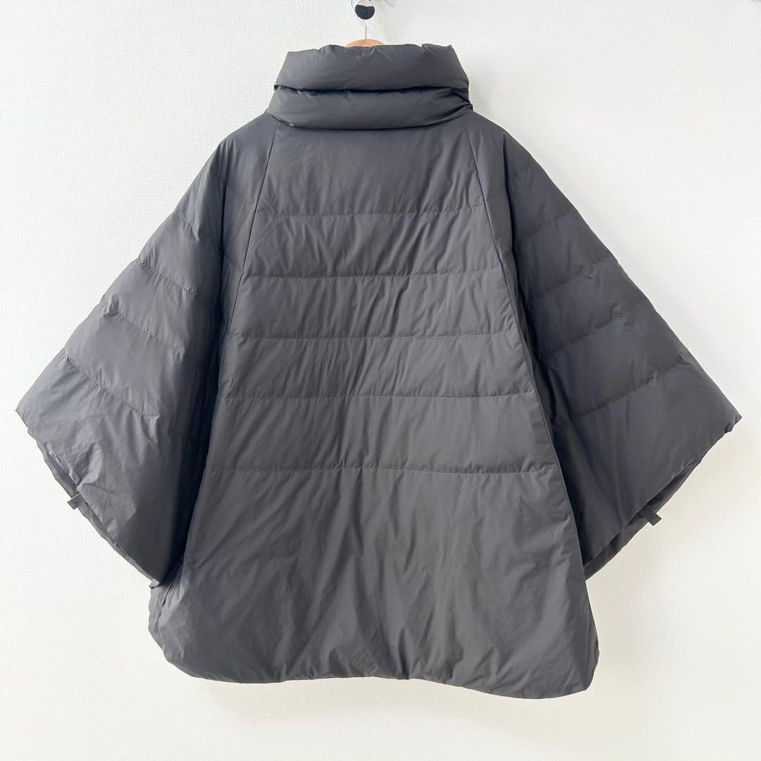美品✨ナノユニバース　西川ダウン　ダウンポンチョ　グレー