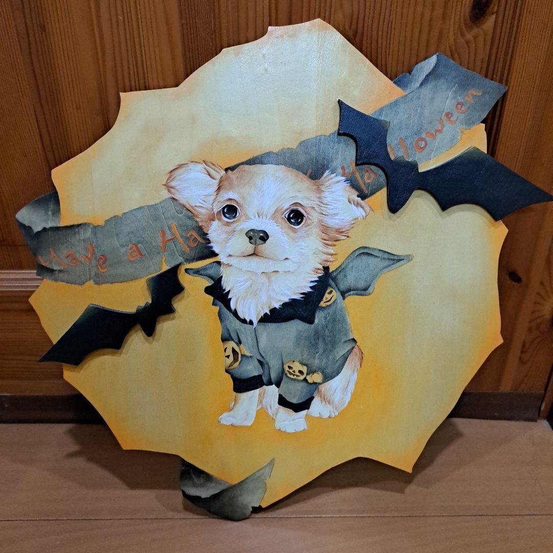 トールペイント作品　チワワのハロウィン