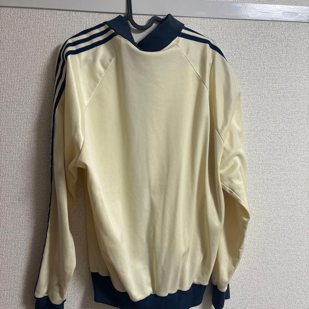adidas ジャージ L クリーム色/ネイビー