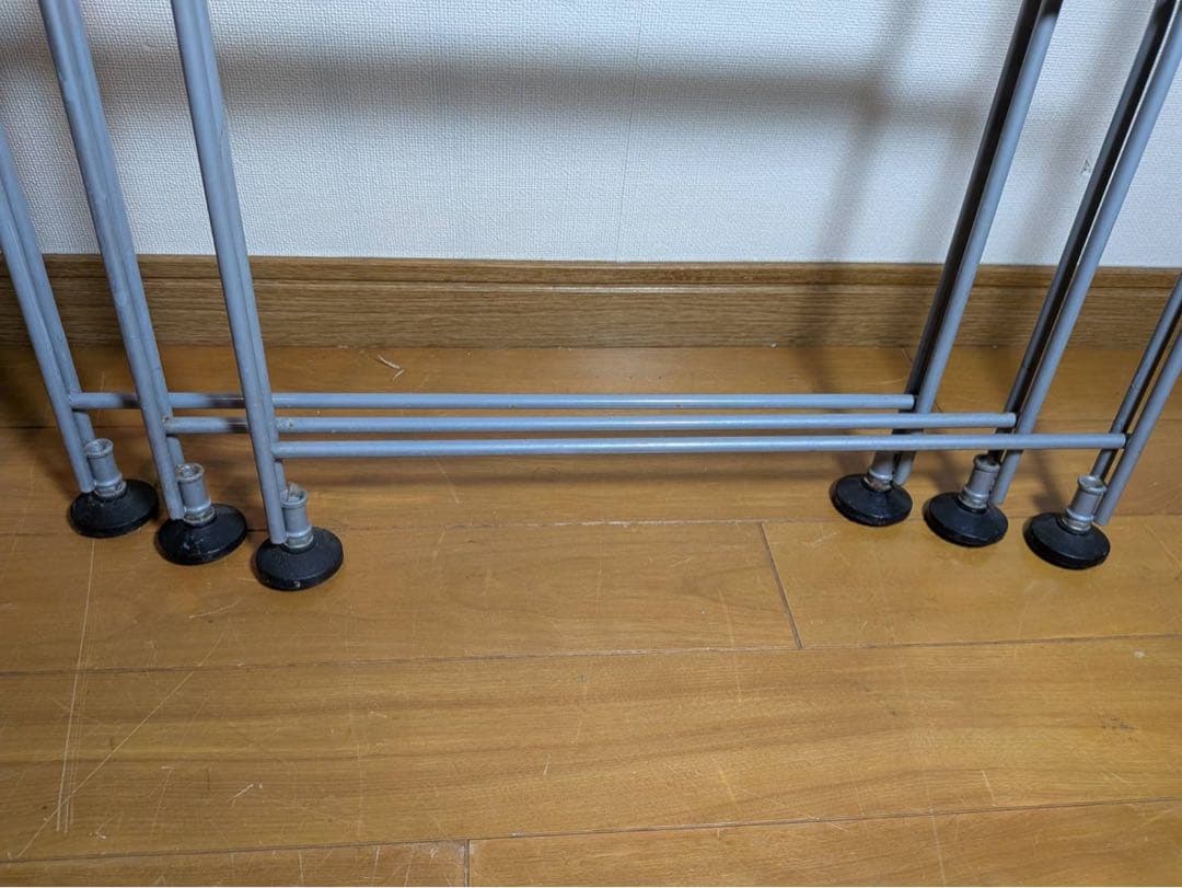 ■送料込■無印良品 スチールユニットシェルフ ワードローブ 棚 衣類収納 グレー