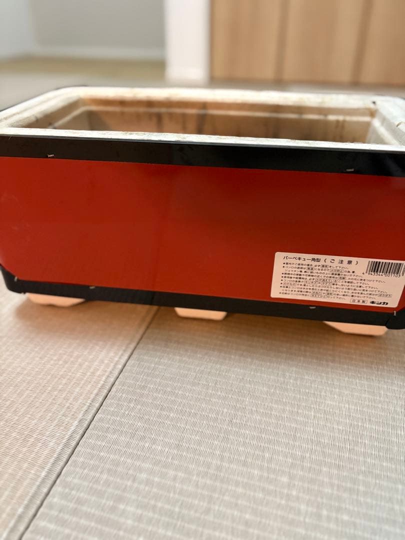 キンカ バーベキューコンロ オレンジ色 説明書付き