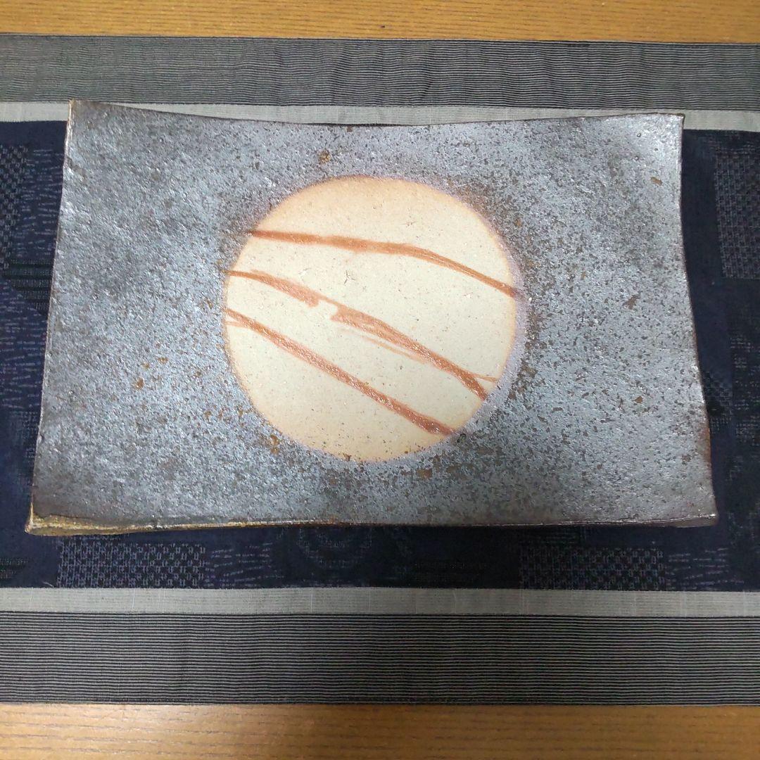 黒備前 脚つき皿 2枚 備前焼