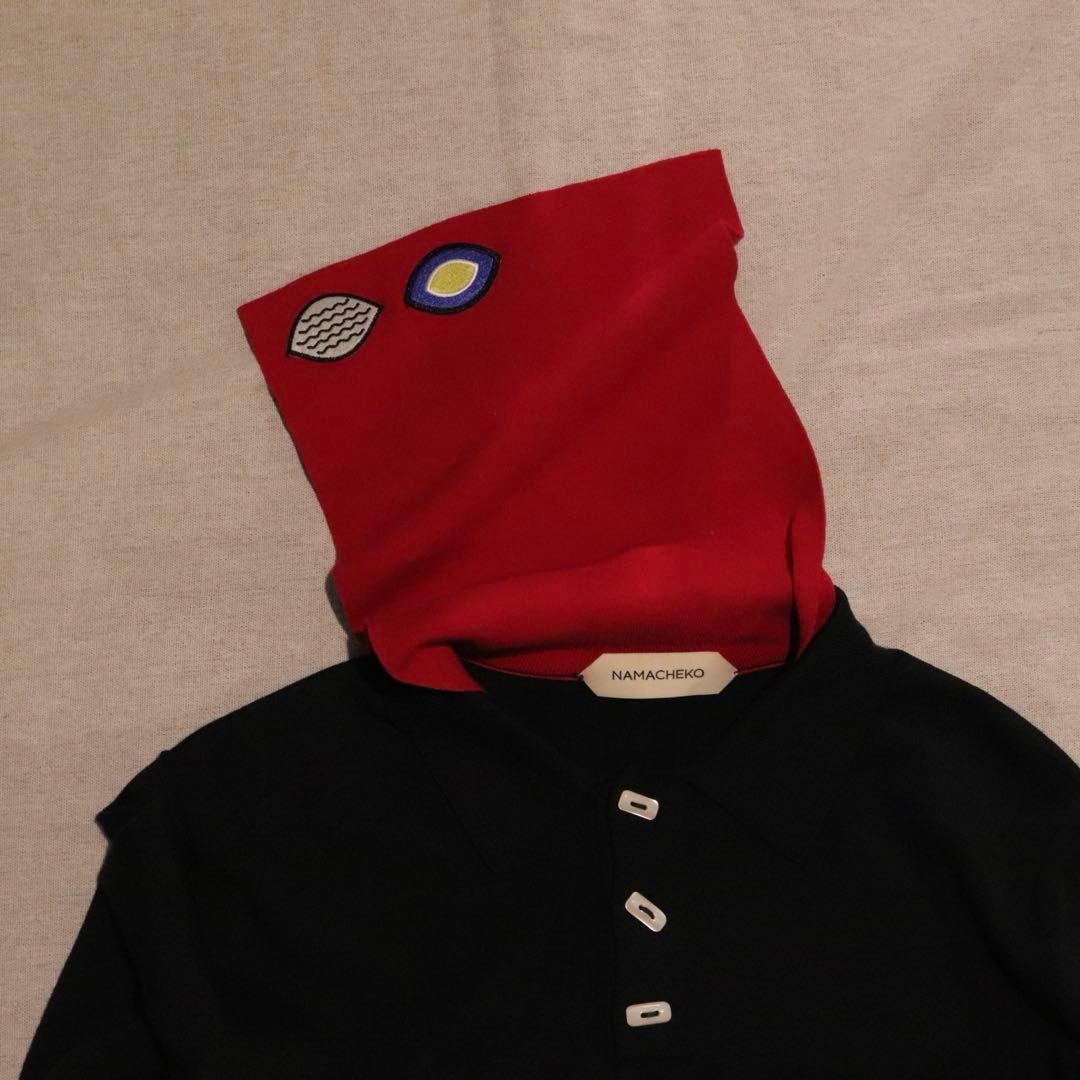 トップス NAMACHEKO knit polo shirt