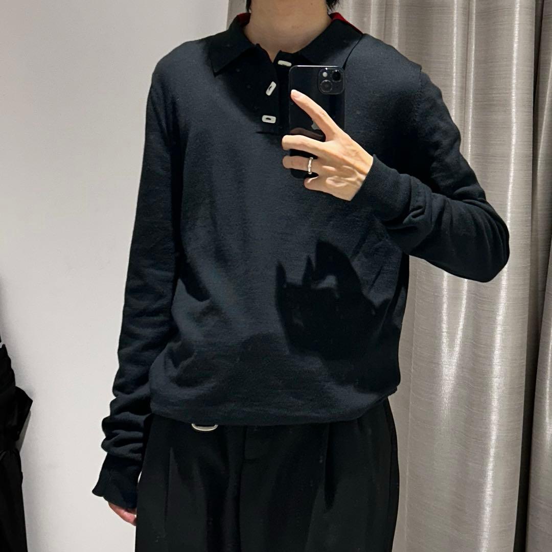 トップス NAMACHEKO knit polo shirt
