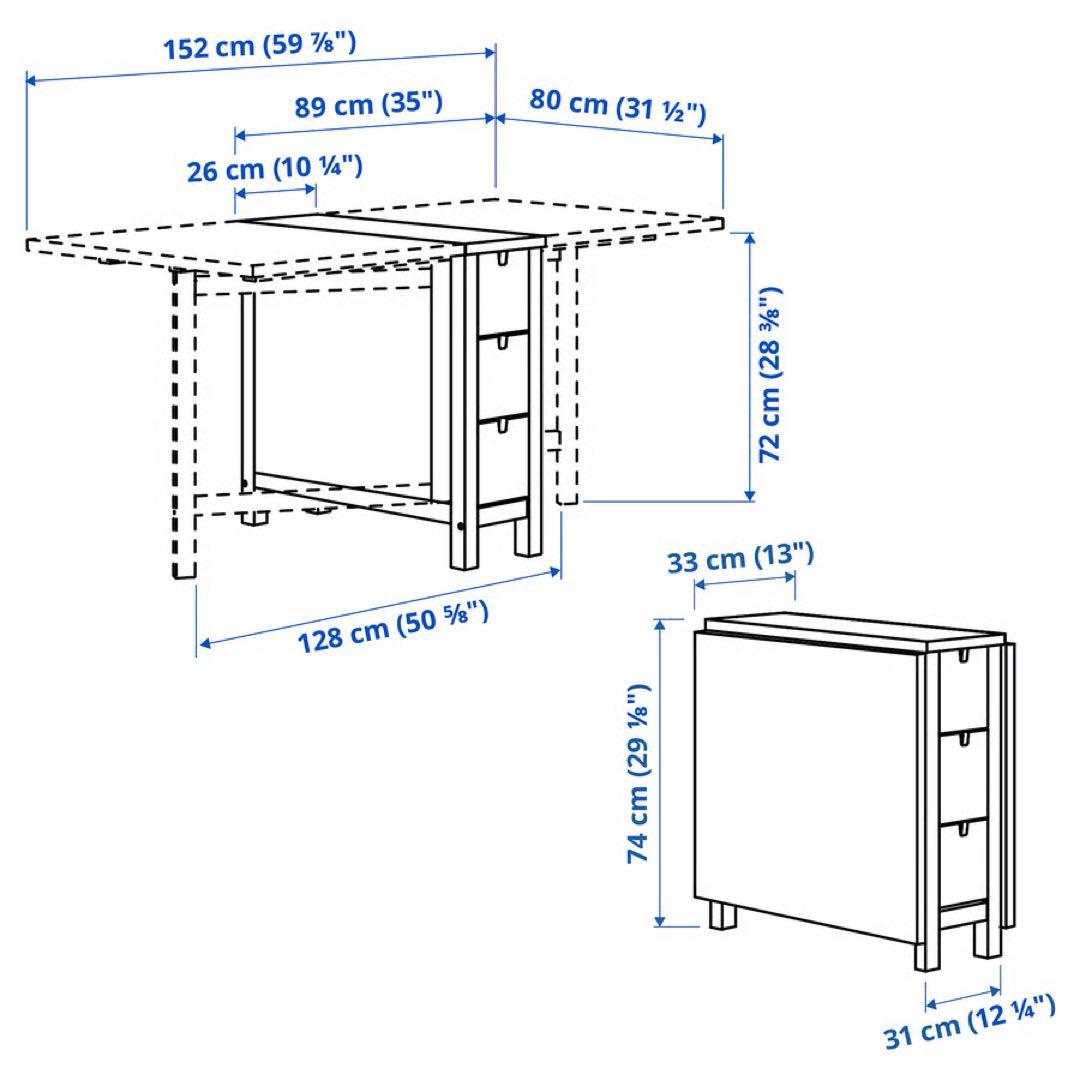 【極美品】IKEA イケア　NORDEN バタフライテーブル　折りたたみテーブル