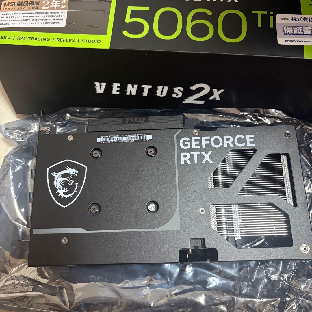 グラフィックボード・グラボ・ビデオカード msi rtx5060ti 16gb