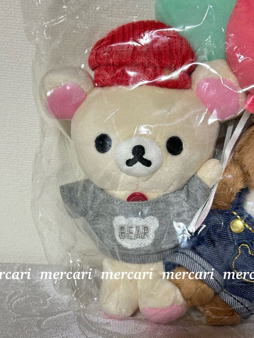 コリラックマ チャイロイコグマ　なかよしぬいぐるみ　風船　ふうせん　バルーン