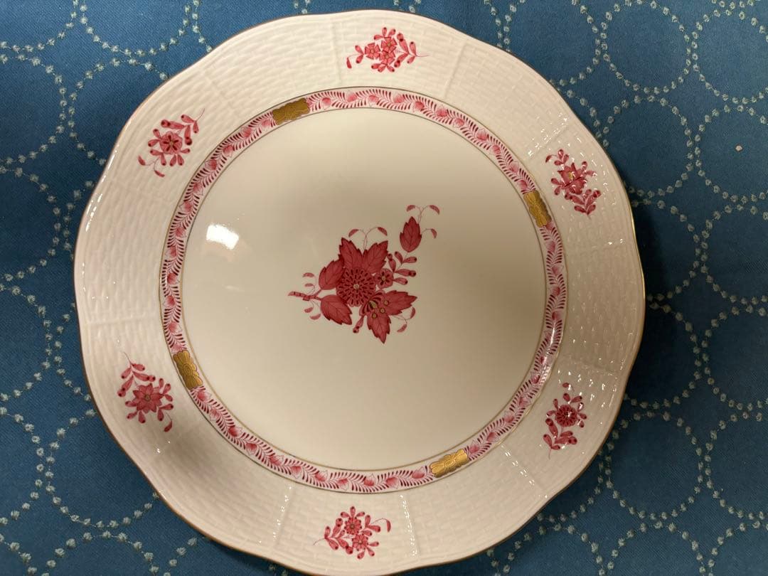 HEREND ヘレンド　アポニーピンク③プレート皿　25cm２枚
