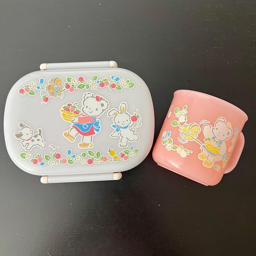 【美品】 familiar ファミリア　お弁当箱　コップ　巾着　箸ケースセット