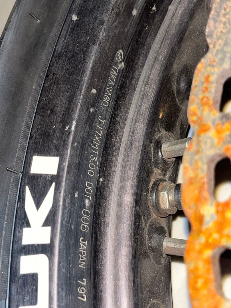 RMX250S J14A 前後17インチホイール+320mmブレーキディスク